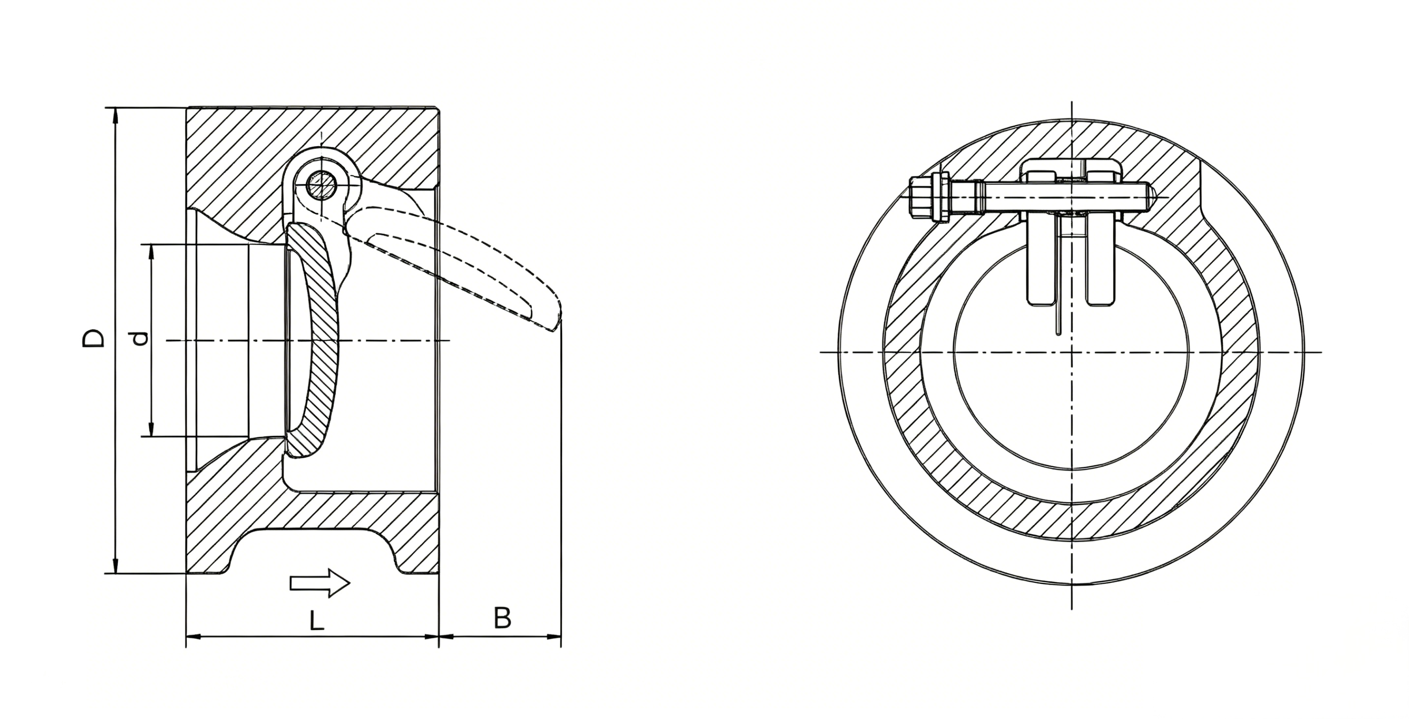 High-pressure floating ball valve